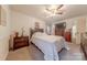 Spacious main bedroom featuring a ceiling fan, furnishings, and carpeted flooring at 4840 Autumn Leaf Ln, Charlotte, NC 28277