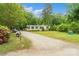 Exterior view of home with gravel driveway and front yard at 5128 Green Leaf Ct, Mount Holly, NC 28120
