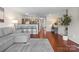 Open-concept living room with access to the kitchen and plenty of natural light at 529 N Graham St # 2G, Charlotte, NC 28202