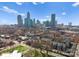 An aerial view of the city skyline showcasing the surrounding neighborhoods and community at 529 N Graham St # 2G, Charlotte, NC 28202