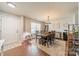 Formal dining room featuring hardwood floors and stylish accents at 5306 Graypark Dr, Charlotte, NC 28269