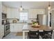 Modern kitchen featuring white cabinets, stainless steel appliances, and a stylish island at 9613 Central Dr, Mint Hill, NC 28227