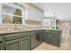 Kitchen area with stainless steel appliances, granite counters, two-toned cabinets, and natural light at 1417 Shady Bark Dr, Gastonia, NC 28054