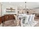 Dining area with decorative rug, farmhouse style table, stylish seating and dark wood accents at 2929 Shumard Dr, Gastonia, NC 28054