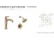 A selection of gold bathroom fixtures, including a faucet and shower head, with Lugo 2x4 shower pan at 3018 Casting St # 20, Charlotte, NC 28206