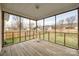 Screened-in porch with wood flooring offering views of the backyard at 4226 Cornelia Ln, Rock Hill, SC 29732