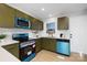 Contemporary kitchen featuring new appliances, white countertops, and updated cabinetry at 4308 Welling Ave, Charlotte, NC 28208