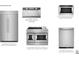 Selection of KitchenAid stainless steel appliances including built-in refrigerator, range, microwave, and dishwasher at 4311 Collingwood Dr, Charlotte, NC 28209