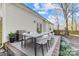 Charming patio featuring a grill, modern table, and seating for outdoor entertaining at 1107 Franklin Thomas Pl, Charlotte, NC 28214