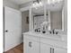 Stylish bathroom featuring double sinks, quartz countertop, and modern hardware at 130A Springway Dr, Kannapolis, NC 28081