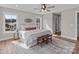 Serene main bedroom with natural light, stylish accents, and wood-look flooring at 130A Springway Dr, Kannapolis, NC 28081