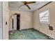 Interior shot of a damaged bedroom featuring a damaged floor and an open closet at 133 Sutton S Rd, Fort Mill, SC 29708