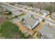 Aerial view of a neighborhood featuring well-maintained homes and landscaped yards at 14621 Brannock Hills Dr, Charlotte, NC 28278