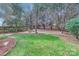 Expansive backyard featuring a well-maintained lawn and mature trees, perfect for outdoor activities and relaxation at 1474 Callender Nw Ln, Charlotte, NC 28269