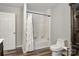 Bathroom featuring a shower-tub combo with a white shower curtain and neutral colored walls at 1740 Young Dr, Conover, NC 28613