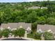 Enjoy the beautiful aerial view of the neighborhood, surrounded by lush green trees at 2592 Brackley Nw Pl, Concord, NC 28027