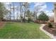 Spacious backyard with a well-manicured lawn and mature trees at 3101 Colvard Park Way, Charlotte, NC 28269