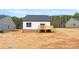 Rear exterior of a modern home with a wood deck featuring clean lines and minimalist design at 4055 Miller Rd, Salisbury, NC 28147