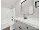 Modern bathroom featuring a new vanity, mirror, and updated fixtures at 430 Stoneycreek Ln, Rock Hill, SC 29730