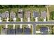 Bird's-eye view showing the home's roof, driveway, and proximity to other properties at 7200 Irongate Dr, Lancaster, SC 29720