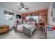 Bright and cheerful bedroom featuring a cozy bed, playful decor, and plenty of space at 7271 Hallman Mill Rd, Vale, NC 28168