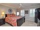 Cozy bedroom featuring floral bedding, dark furniture, and natural light, a relaxing retreat at 916 Somersby Ln, Matthews, NC 28105