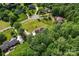 Aerial view showcasing the lush landscaping and private estates within the community at 1226 Flint Ct, Matthews, NC 28104