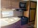 The RV has a kitchen area with appliances, sink, and cabinet space at 131 Twin Bluff Trl # 40, Mount Gilead, NC 27306