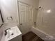 Bathroom with a tub/shower combo and modern vanity at 2025 Sojourn Rd, Marshville, NC 28103