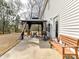 Backyard patio featuring a gazebo, grill, bench, and ample space for outdoor relaxation at 2437 Grinstead Ct, Clover, SC 29710