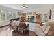 Cozy living room featuring hardwood floors, area rug, and an entertainment center at 2437 Grinstead Ct, Clover, SC 29710