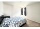 Bright bedroom featuring neutral walls, gray curtains, and coordinating linens at 3122 Maple Ridge Dr, Gastonia, NC 28052