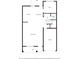 Floor plan displays the layout of the home's first floor with the living room, kitchen, and garage at 4075 Creekstone Trce, Gastonia, NC 28056