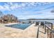 Luxury home featuring an infinity pool with breathtaking waterfront views at 5086 Windward Point Ln, Denver, NC 28037