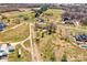 Aerial view showcasing a vast property with a well-maintained home and acreage at 5830 W Nc 10 Hwy, Hickory, NC 28602