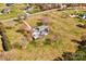 An aerial view shows the home nestled among mature trees and expansive lawn at 723 W Zion Church Rd, Shelby, NC 28150