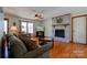 Inviting living room boasting a fireplace, hardwood floors and comfortable seating at 723 W Zion Church Rd, Shelby, NC 28150