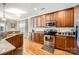 Kitchen featuring wooden cabinets, granite countertops and stainless steel appliances at 8436 Summerford Dr, Charlotte, NC 28269