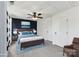 Bedroom with a ceiling fan, neutral walls, and a coordinated decor at 12727 Bullock Greenway Blvd, Charlotte, NC 28277