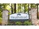 A stone sign welcomes you to Heathstead, a condominium community at 3224 Heathstead Pl, Charlotte, NC 28210