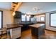 Kitchen featuring stainless steel appliances, dark wood cabinets, and butcher block countertops at 7740 Us 52 Hwy, Salisbury, NC 28146