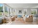 Bright living room with a neutral color palette and large windows with a beautiful view of nature at 9615 Riviera Dr, Sherrills Ford, NC 28673
