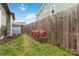 Fenced backyard with green grass and landscaping at 1418 Seigle Ave, Charlotte, NC 28205