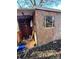 View of shed interior with discarded items and peeling exterior paint at 185 Flat Stone Dr, Clover, SC 29710