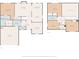 Layout of home including the dimensions of each room on both floors at 3114 Montcalm Ct, Monroe, NC 28110