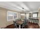 Dining room featuring a wooden table with seating for eight, adjacent to the kitchen area at 4187 Bessie Hudson Rd, Lancaster, SC 29720