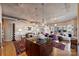 Open living area boasting a gourmet kitchen island and cityscape views at 505 E 6Th St # 804, Charlotte, NC 28202