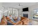 Bright living room highlighting the fireplace and natural light at 717 Meadow Lake Dr, Matthews, NC 28105