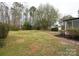 Expansive backyard featuring a lush lawn, mature trees, and a serene setting at 908 Coventry Rd, Kannapolis, NC 28081