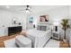 Bedroom with a modern design featuring hardwood floors and white walls at 908 Coventry Rd, Kannapolis, NC 28081